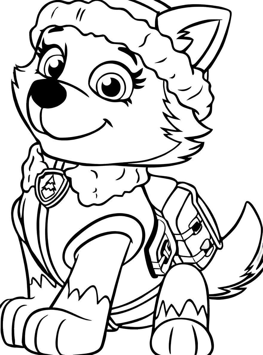 Everest from Paw Patrol coloring page