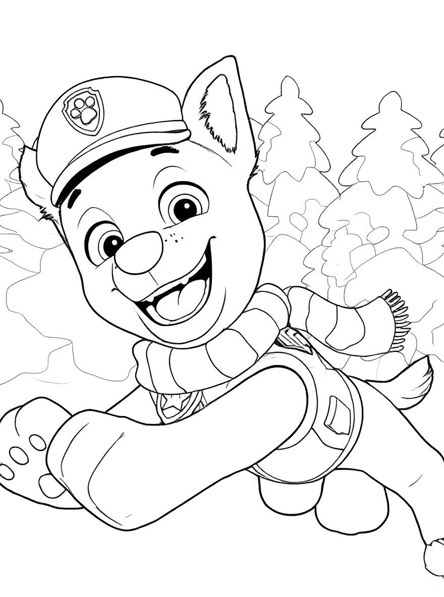 King Chase Christmas coloring page