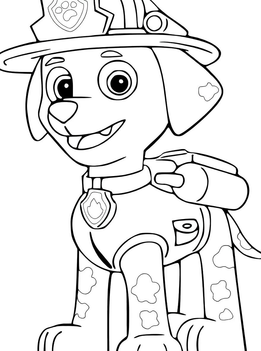 Paw Patrol Marshall coloring page