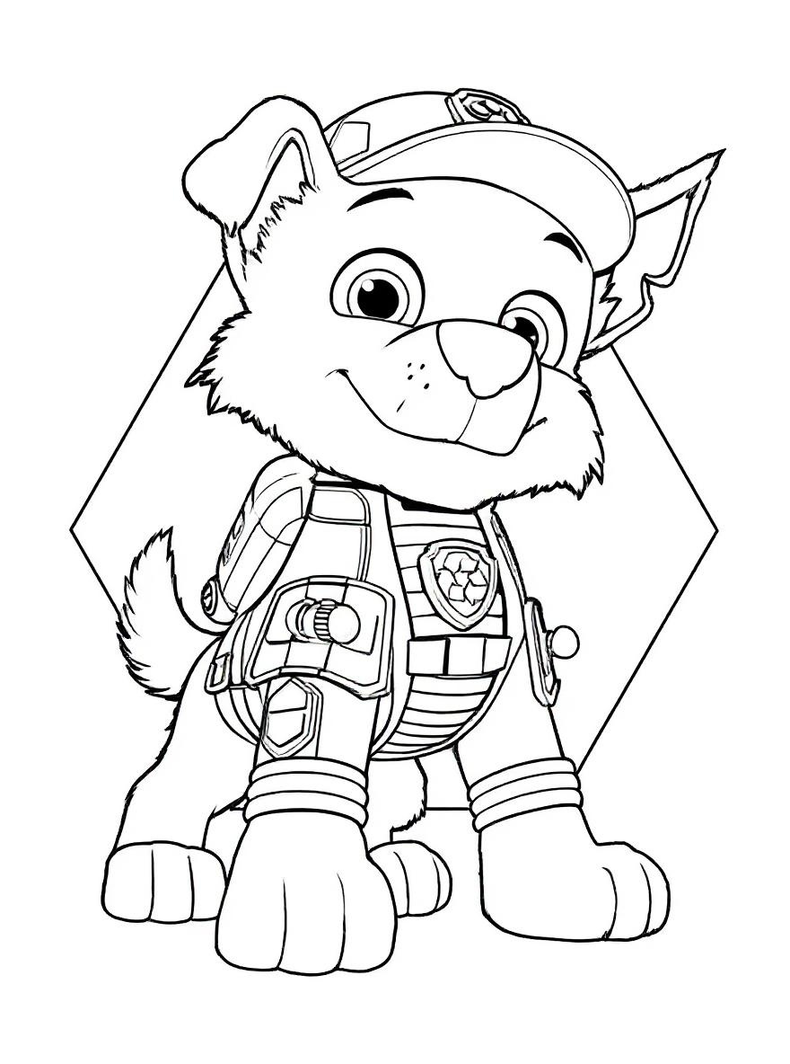Paw Patrol Movie Rocky coloring page