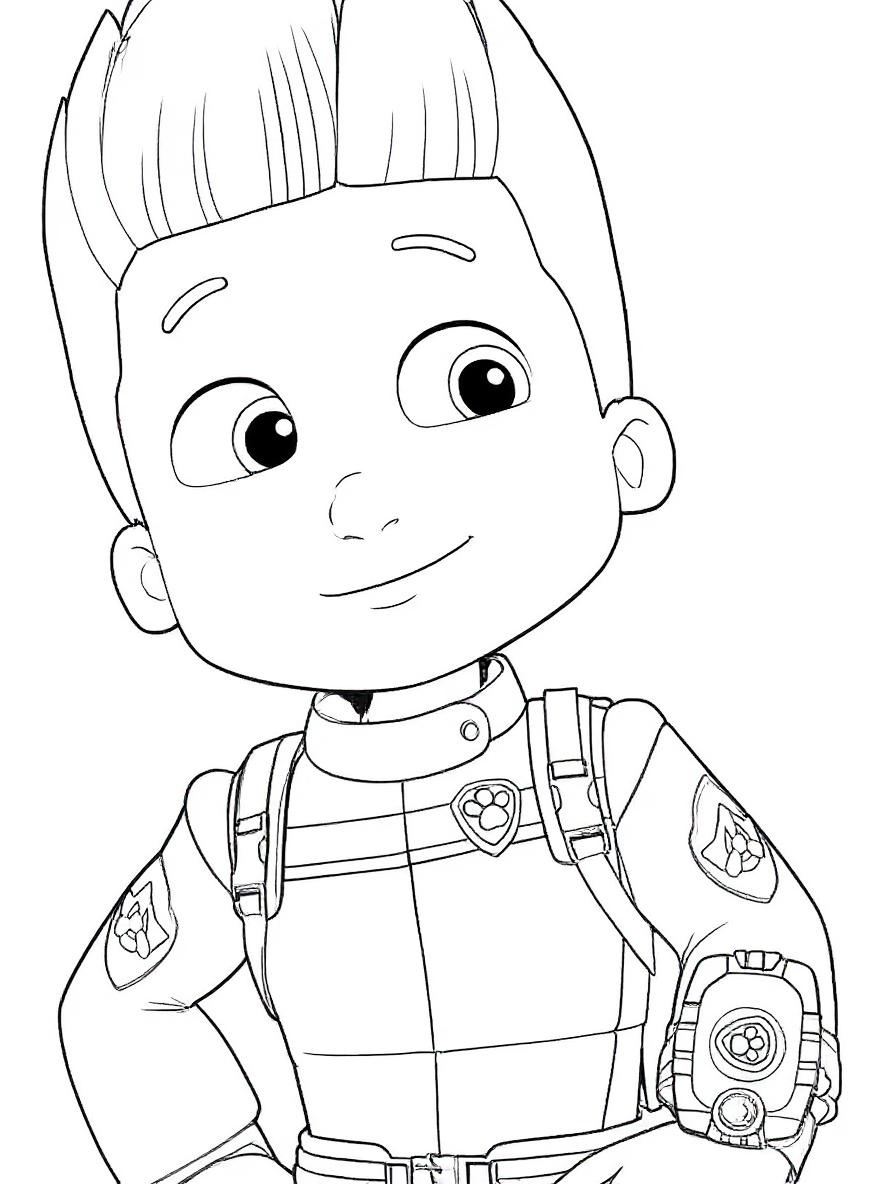 Paw Patrol Ryder coloring page