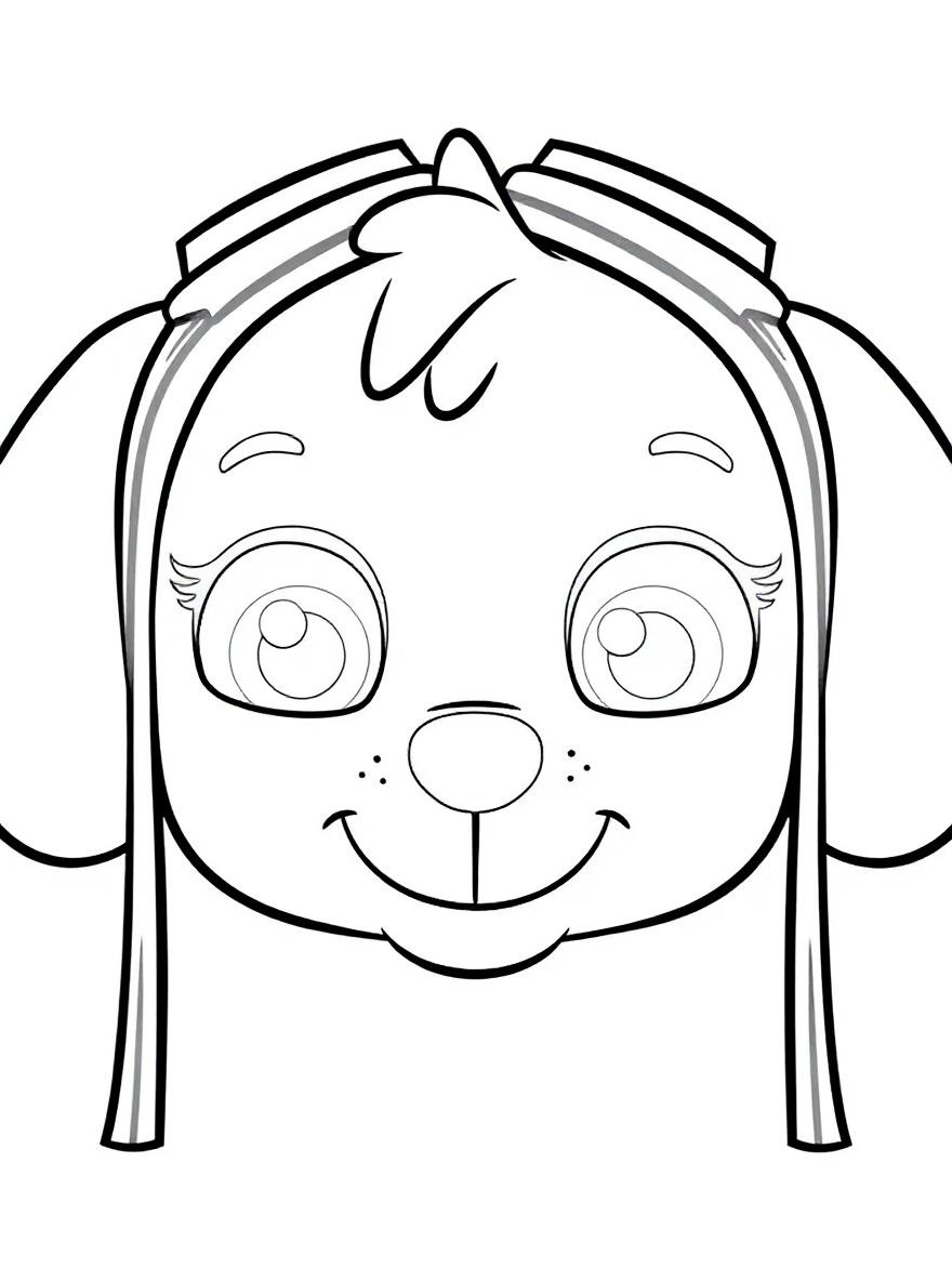 Paw Patrol Skyes Head coloring page