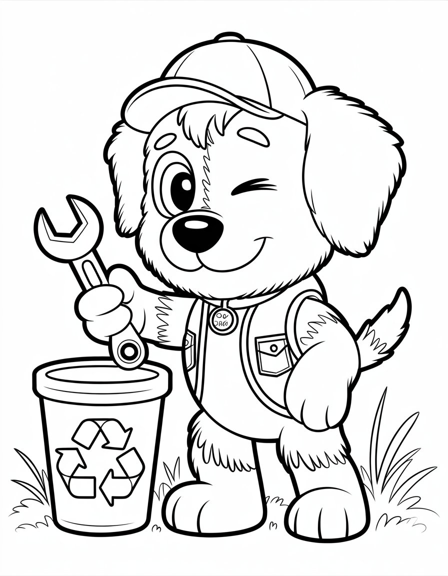 rocky the recycling pup