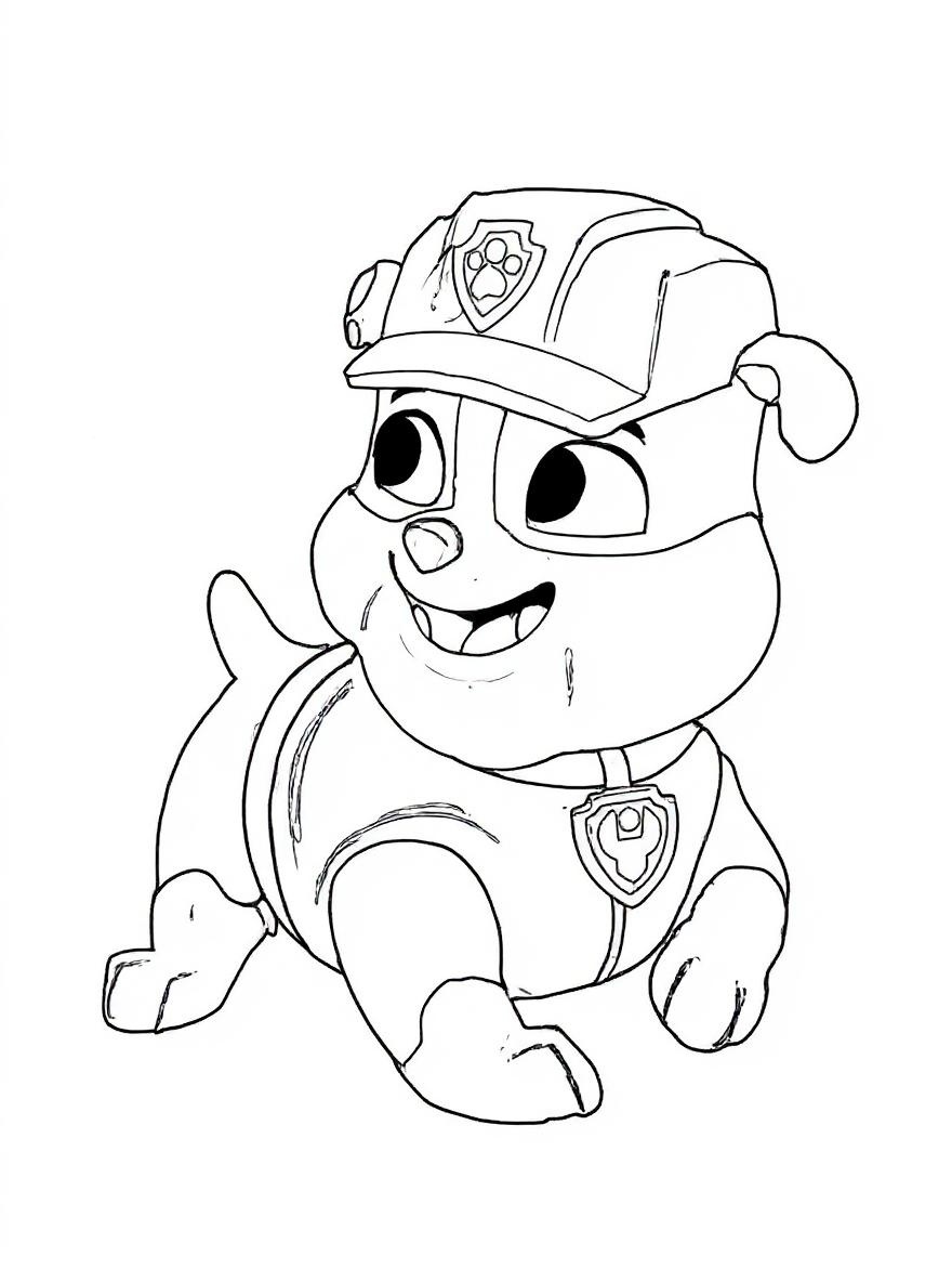 Rubble puppy coloring page