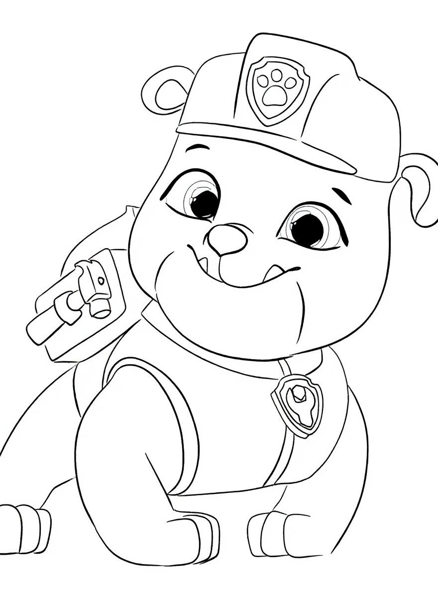 Rubbles sweet smile coloring page