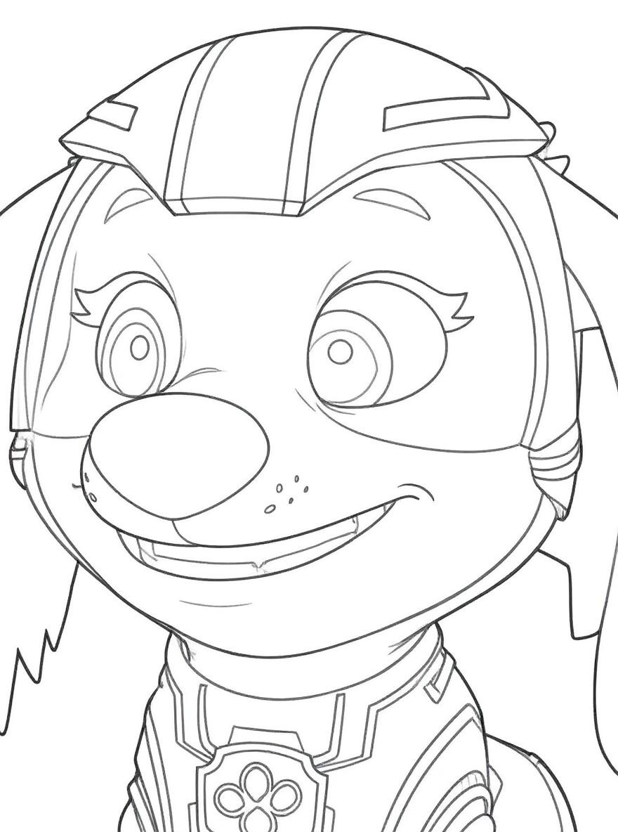 Skye superhero form coloring page