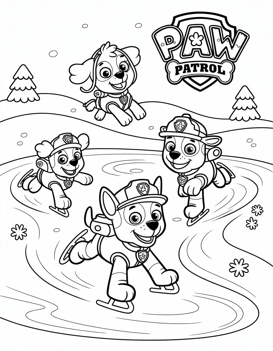 winter ice skating fun