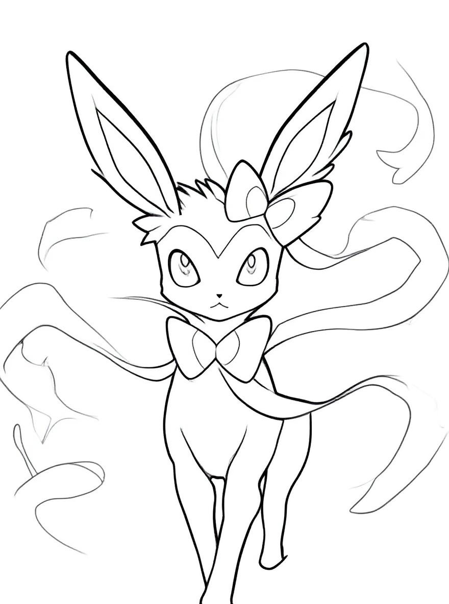 a powerful sylveon coloring page