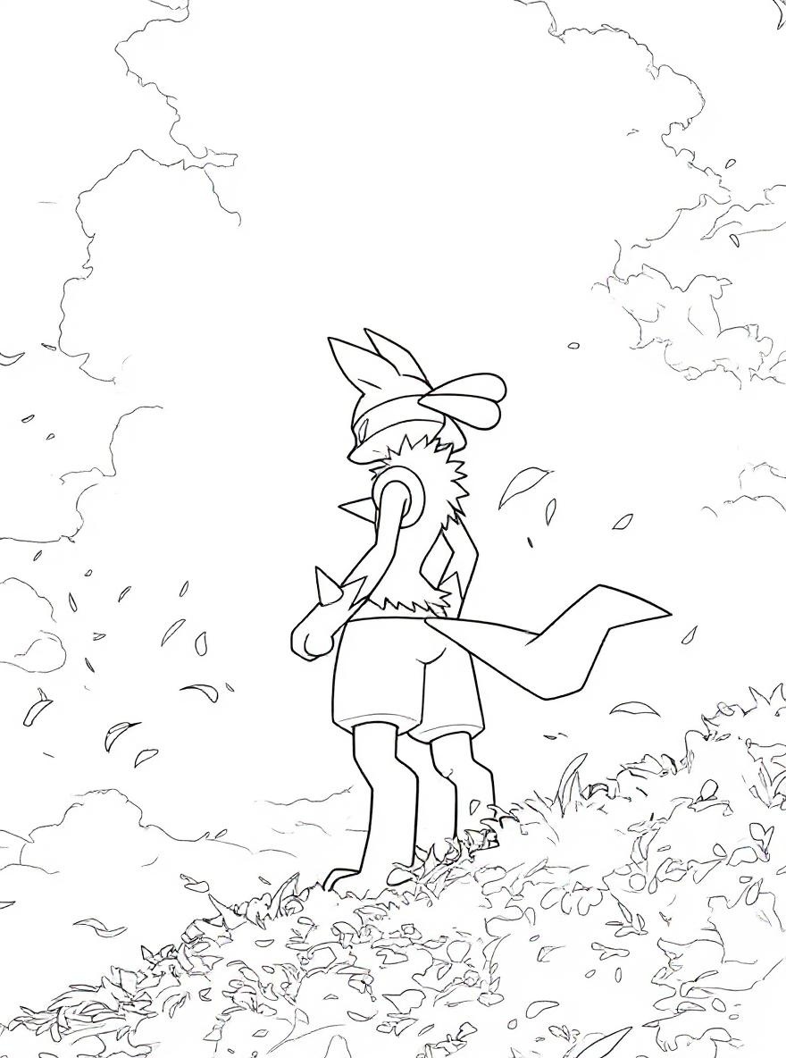 A proud pokemon standing coloring page