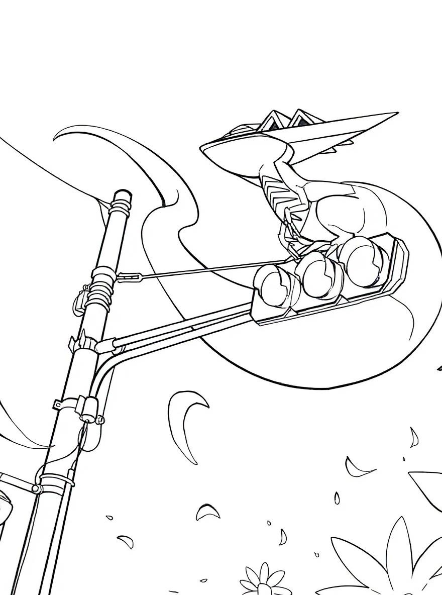 blue pokemon with traffic lights coloring page