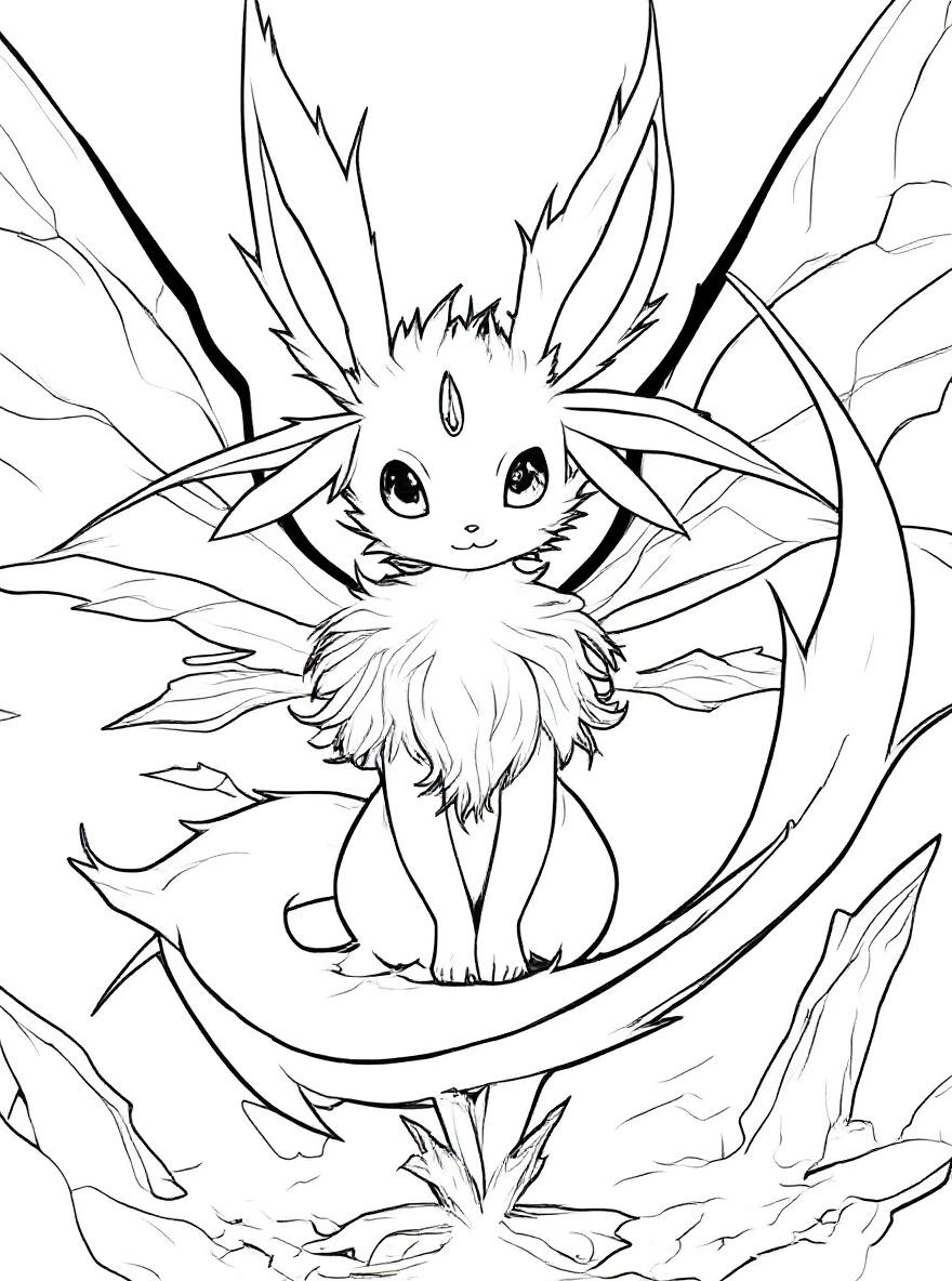 Cute ice pokemon coloring page