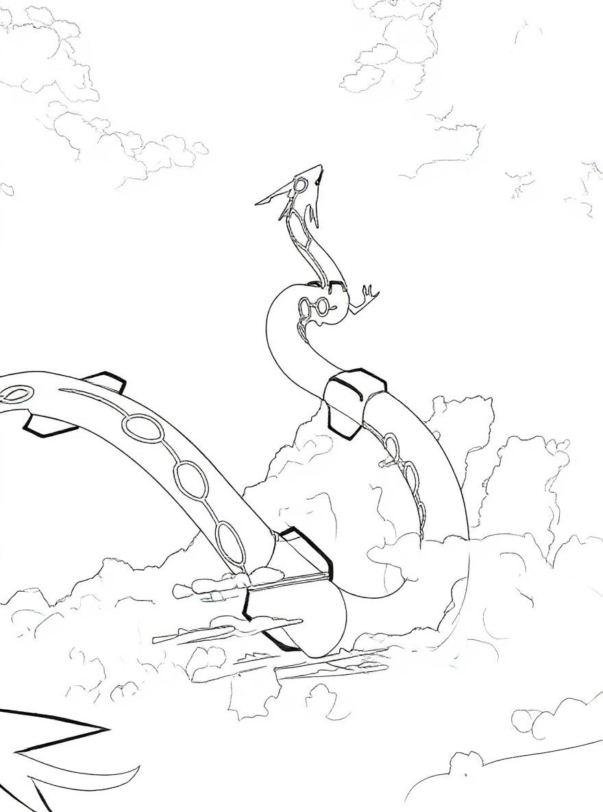 flying green pokemon coloring page