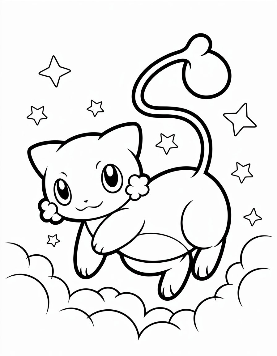 mew coloring page