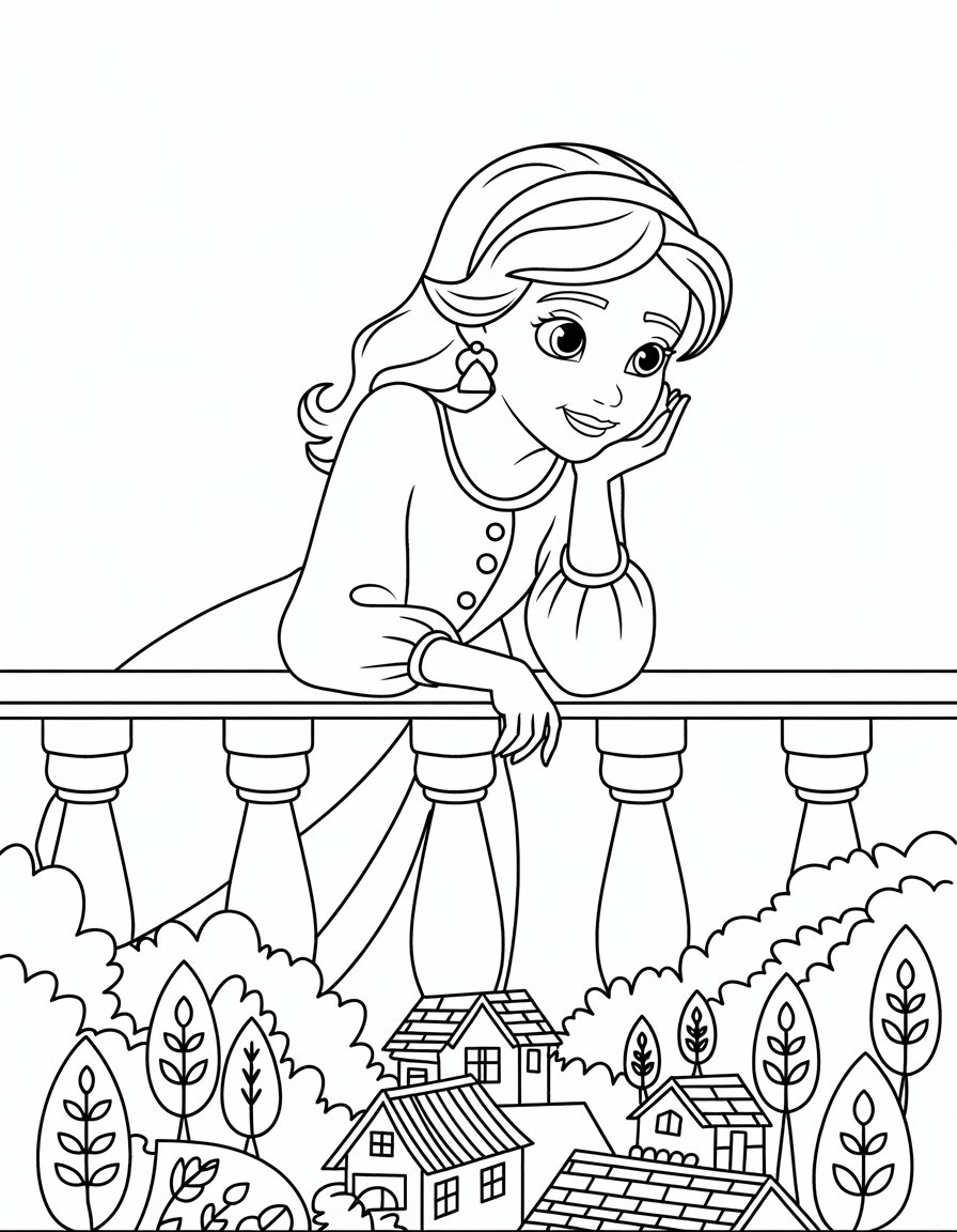 Princess at Castle Balcony