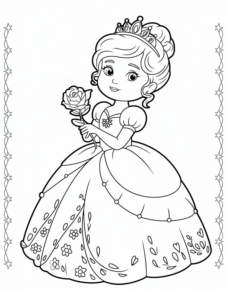 Princess in Elegant Ball Gown