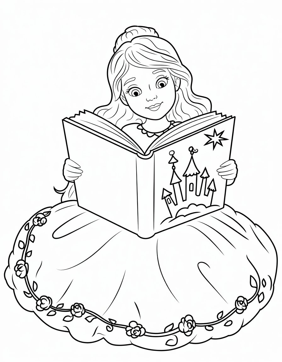 Princess Reading a Storybook