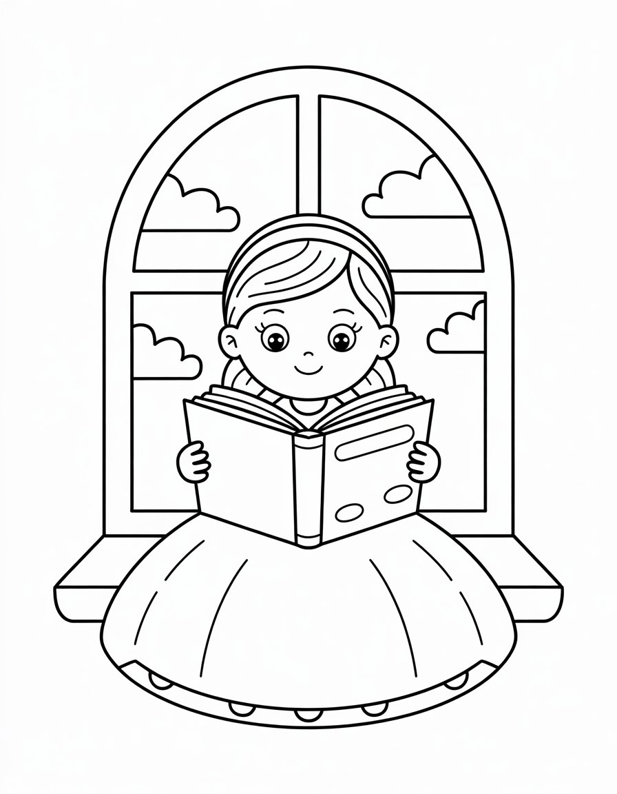 Princess Reading by the Window