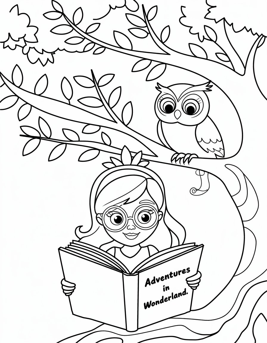 Princess Reading with a Wise Owl
