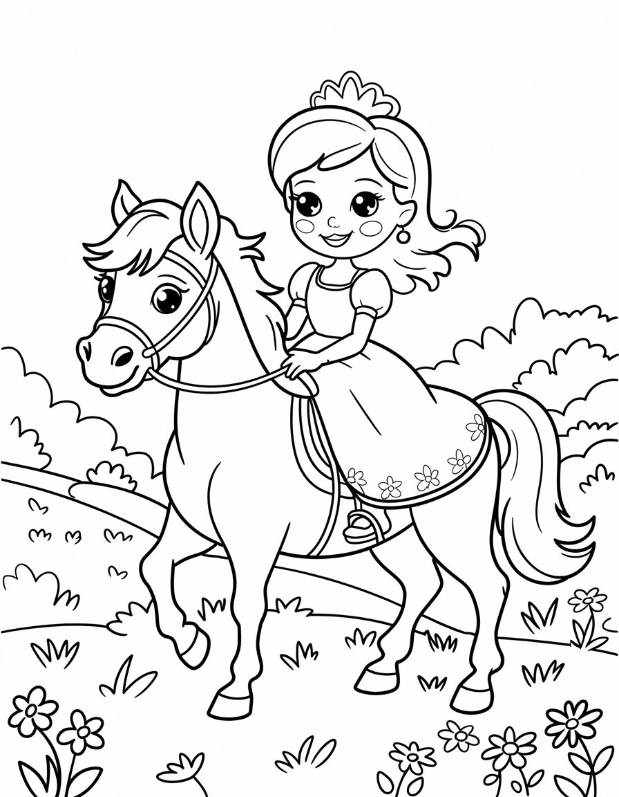 Princess Riding a Noble Steed