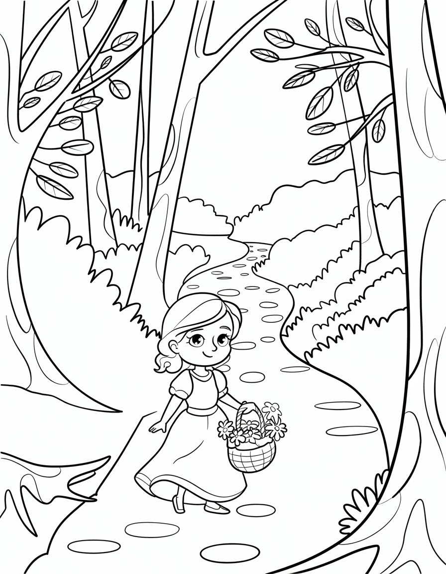 Princess Walking in the Woods