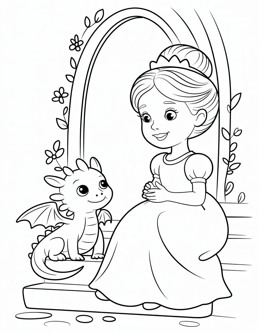 Princess with a Baby Dragon