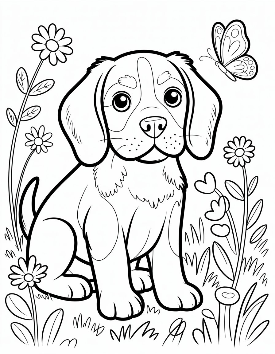 beagle puppy coloring page