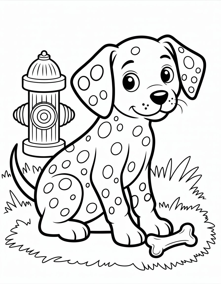 dalmatian puppy coloring page