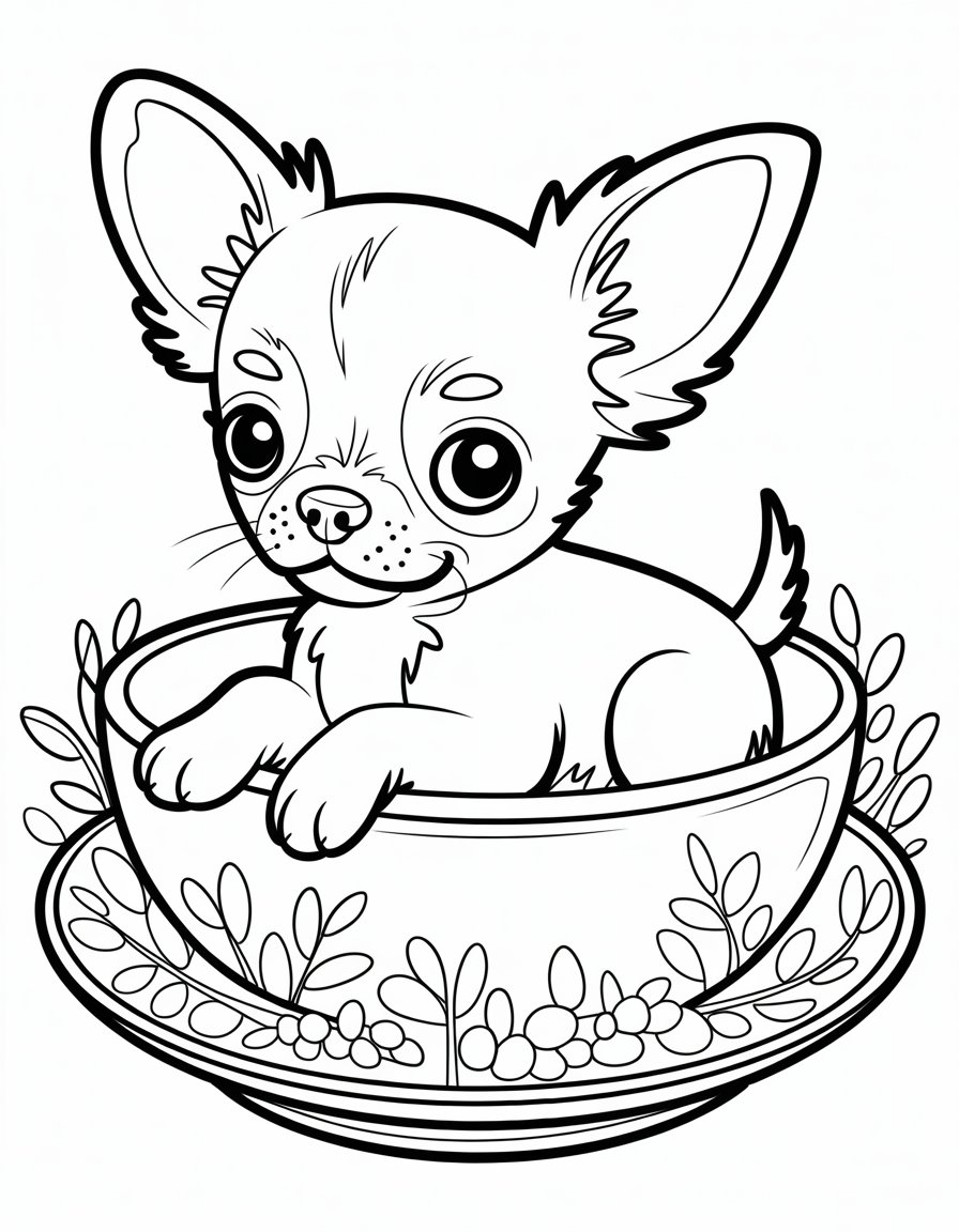 dog coloring page chihuahua