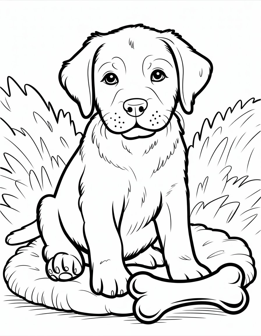 labrador puppy coloring page