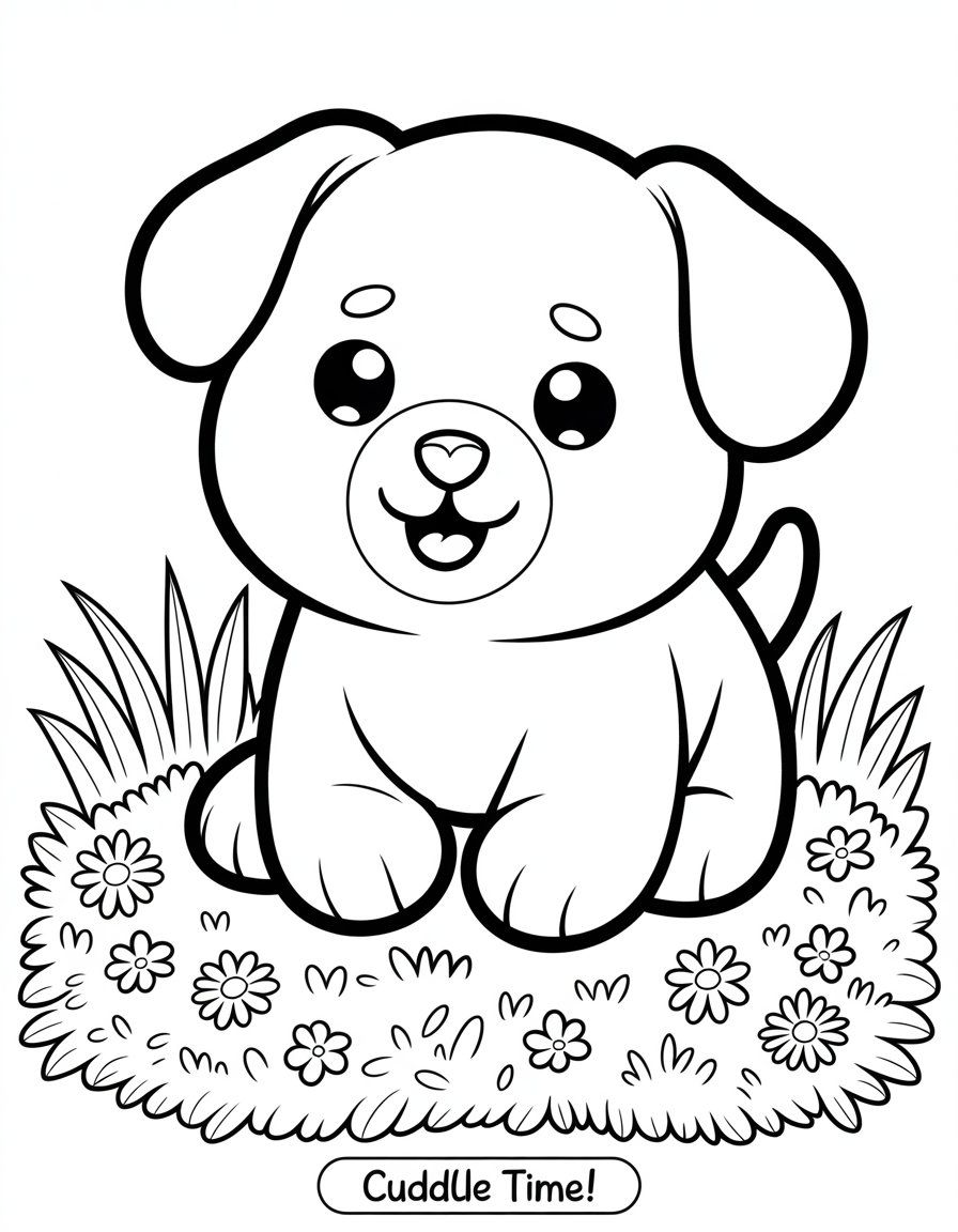 puppy squishmallow coloring page