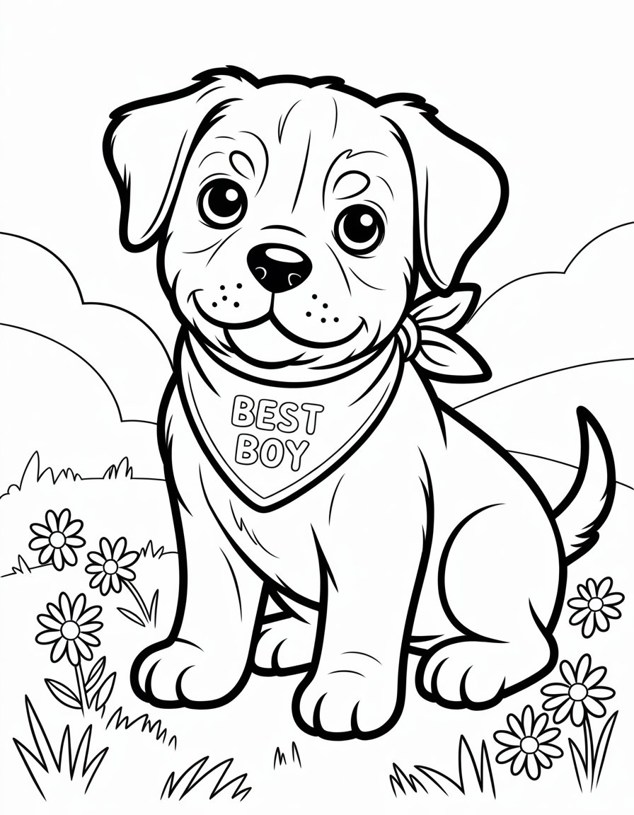 rottweiler puppy coloring page