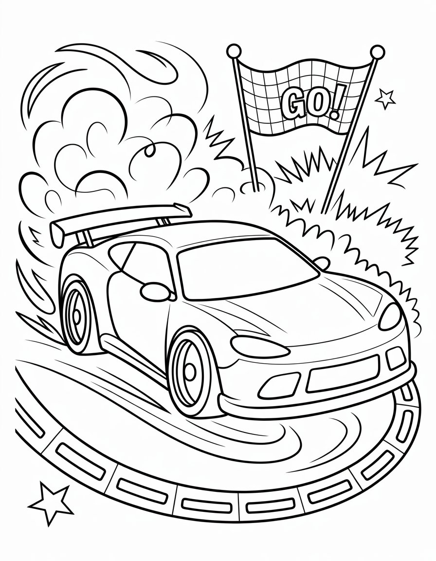 drift coloring page