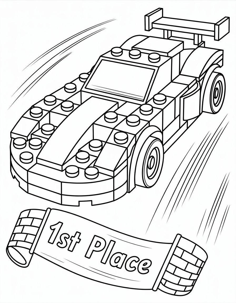 lego race car coloring page