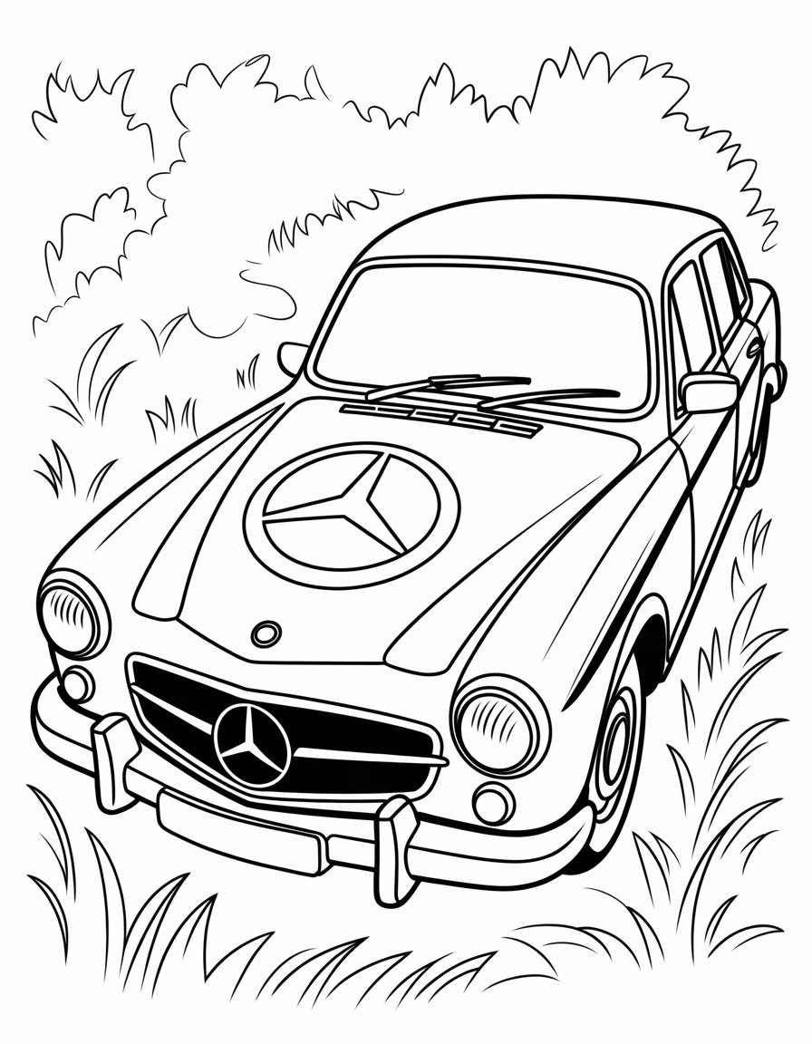 mercedes coloring page