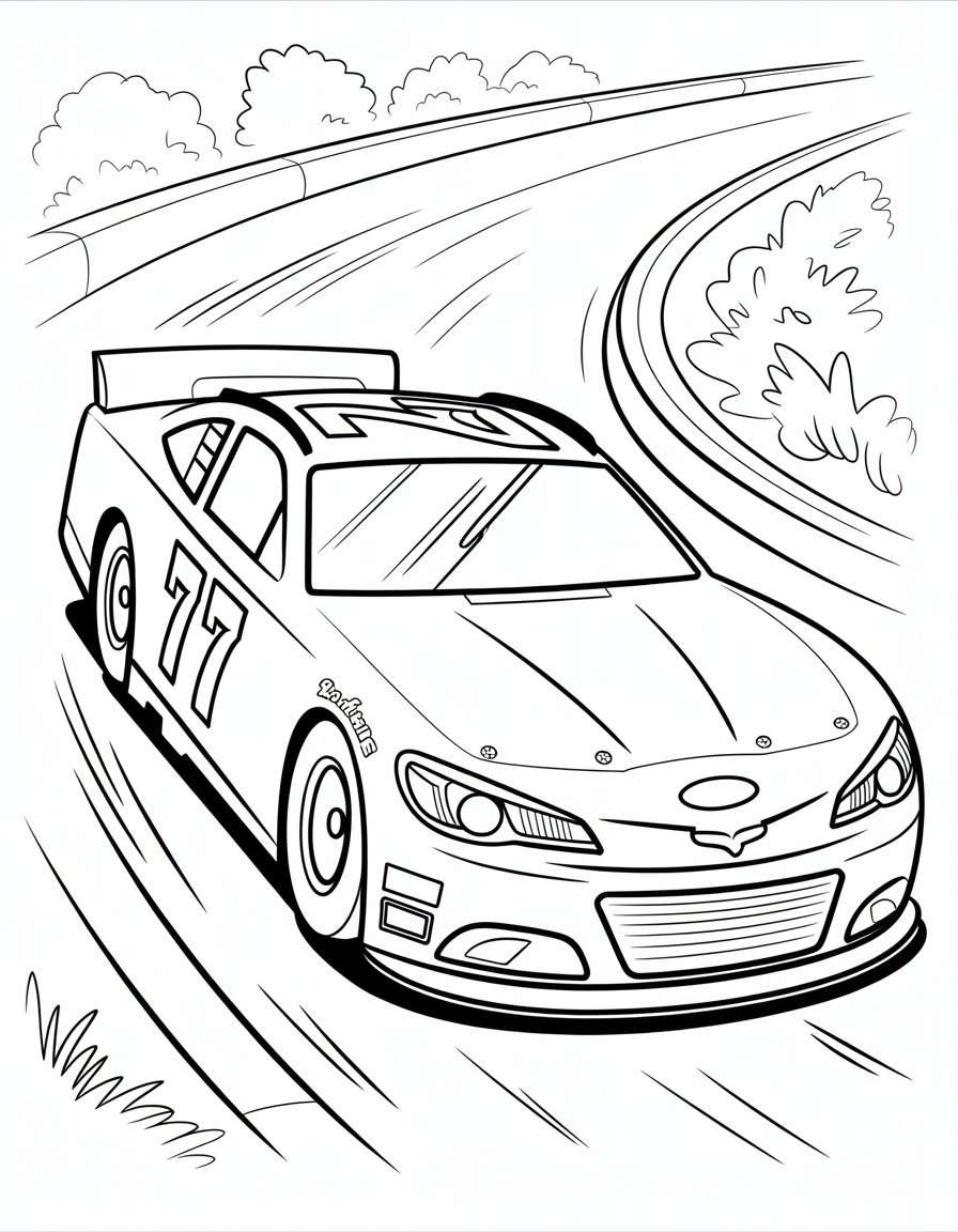 nascar coloring page