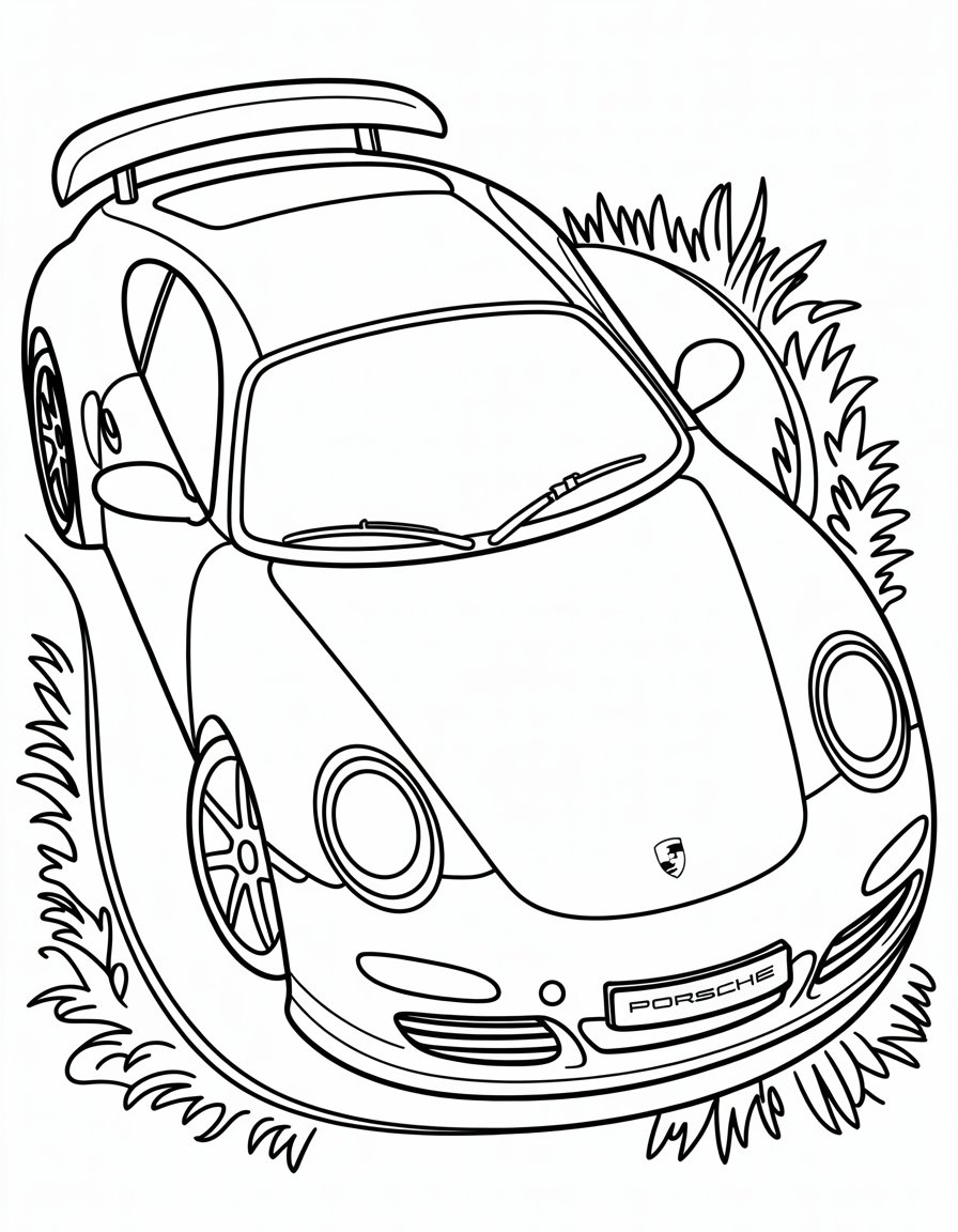 porsche coloring page