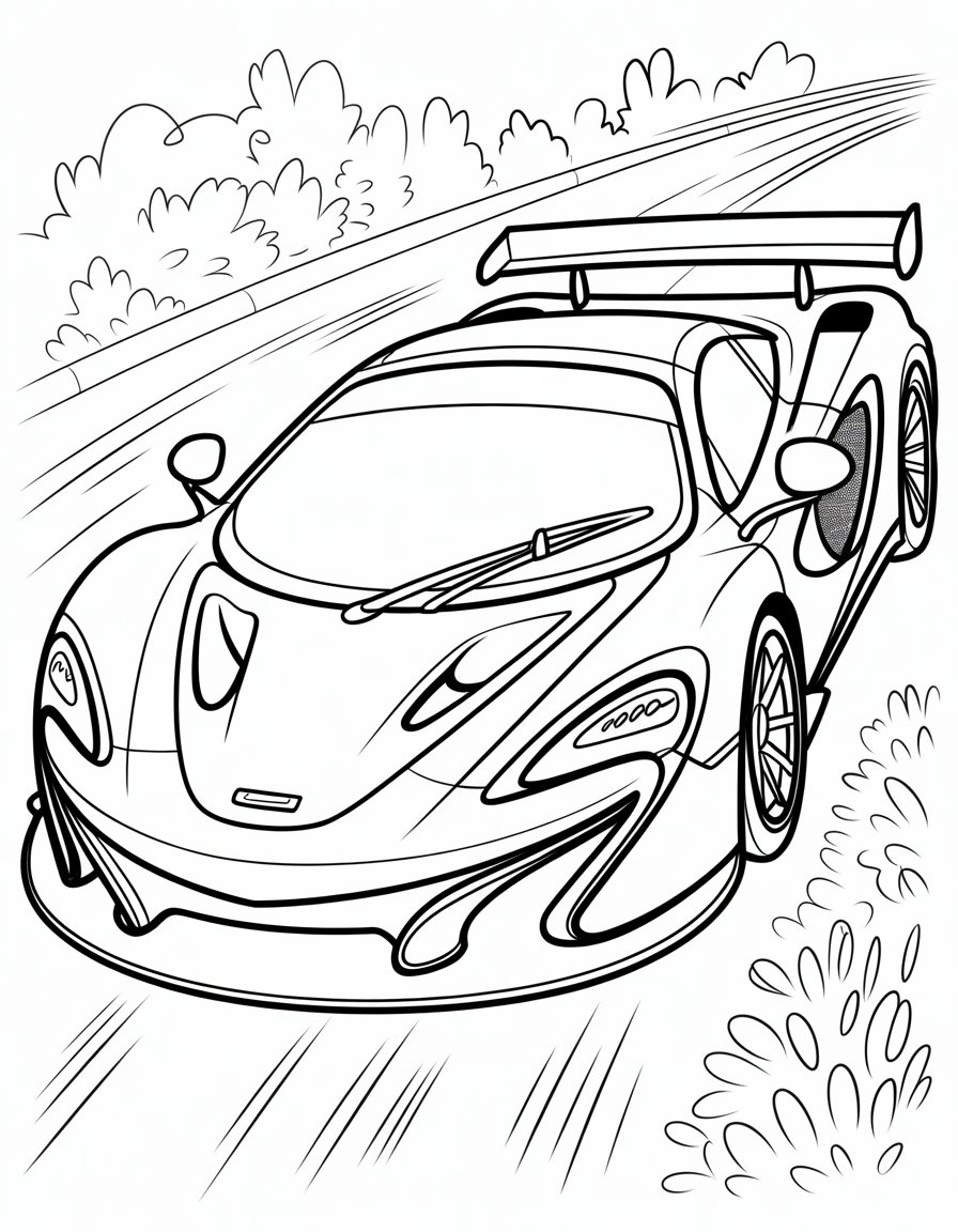 race car mclaren coloring page