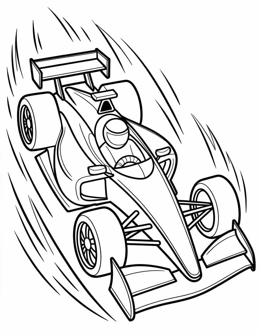 racing car coloring page