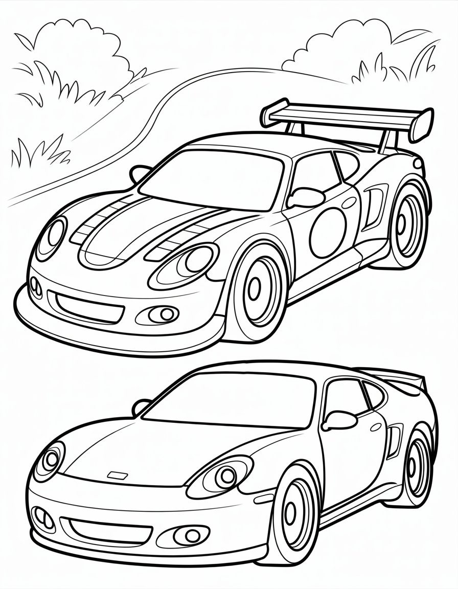 side by side coloring page