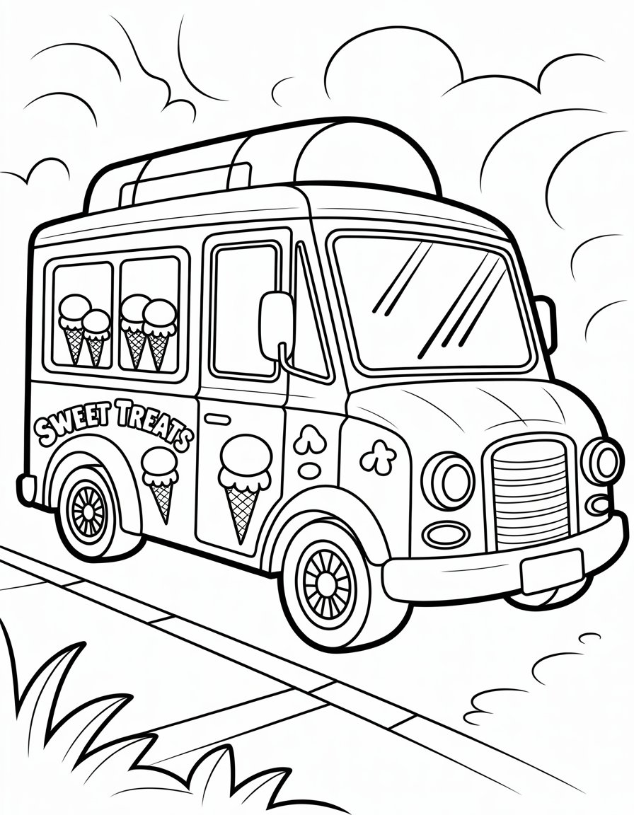 vehicle coloring page