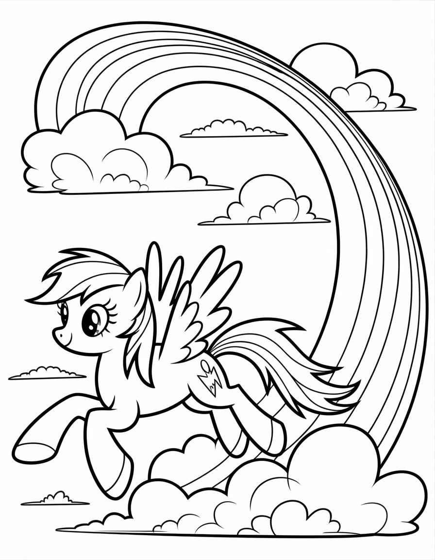 Rainbow Coloring Pages