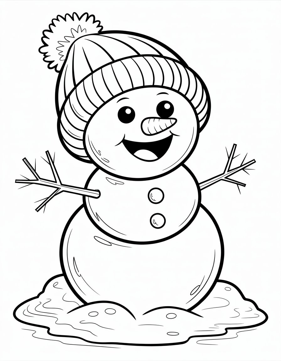 baby snowman coloring page