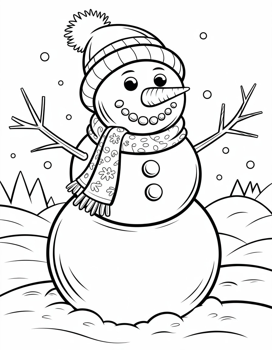 do you want to build a snowman coloring page