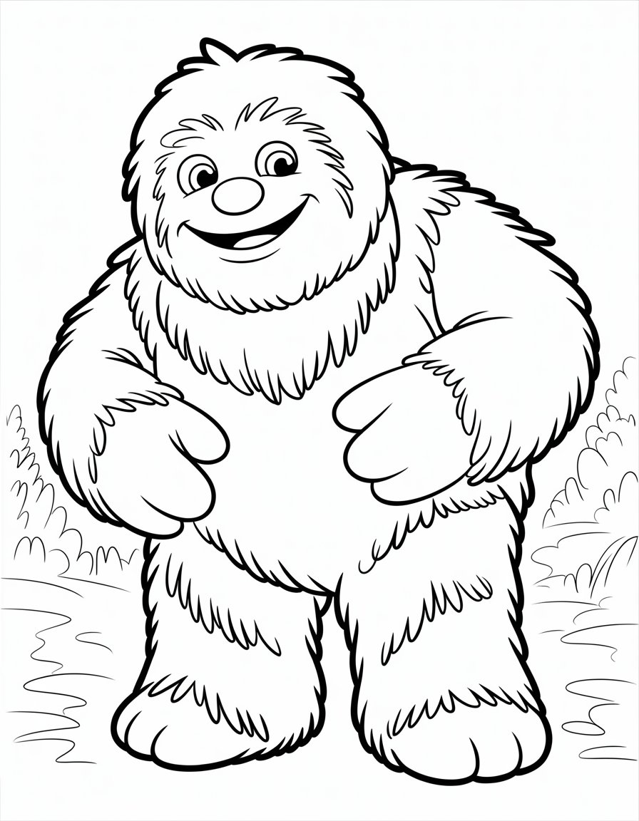 rudolph abominable snowman coloring page