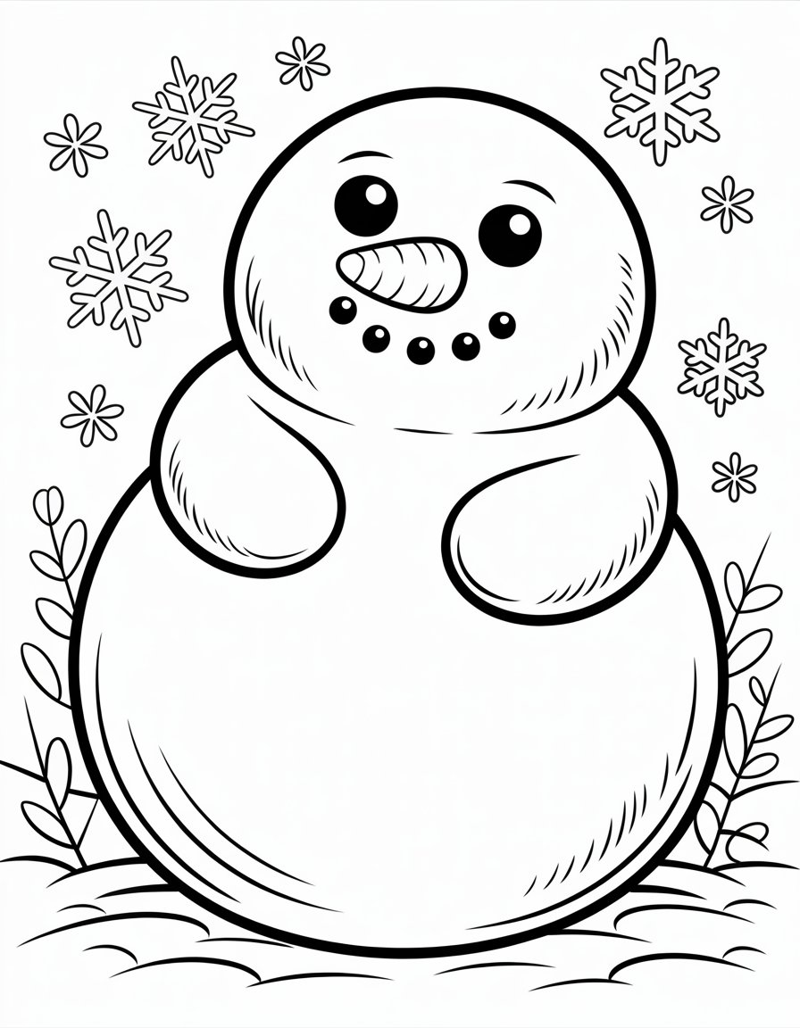 snowman squishmallow coloring page