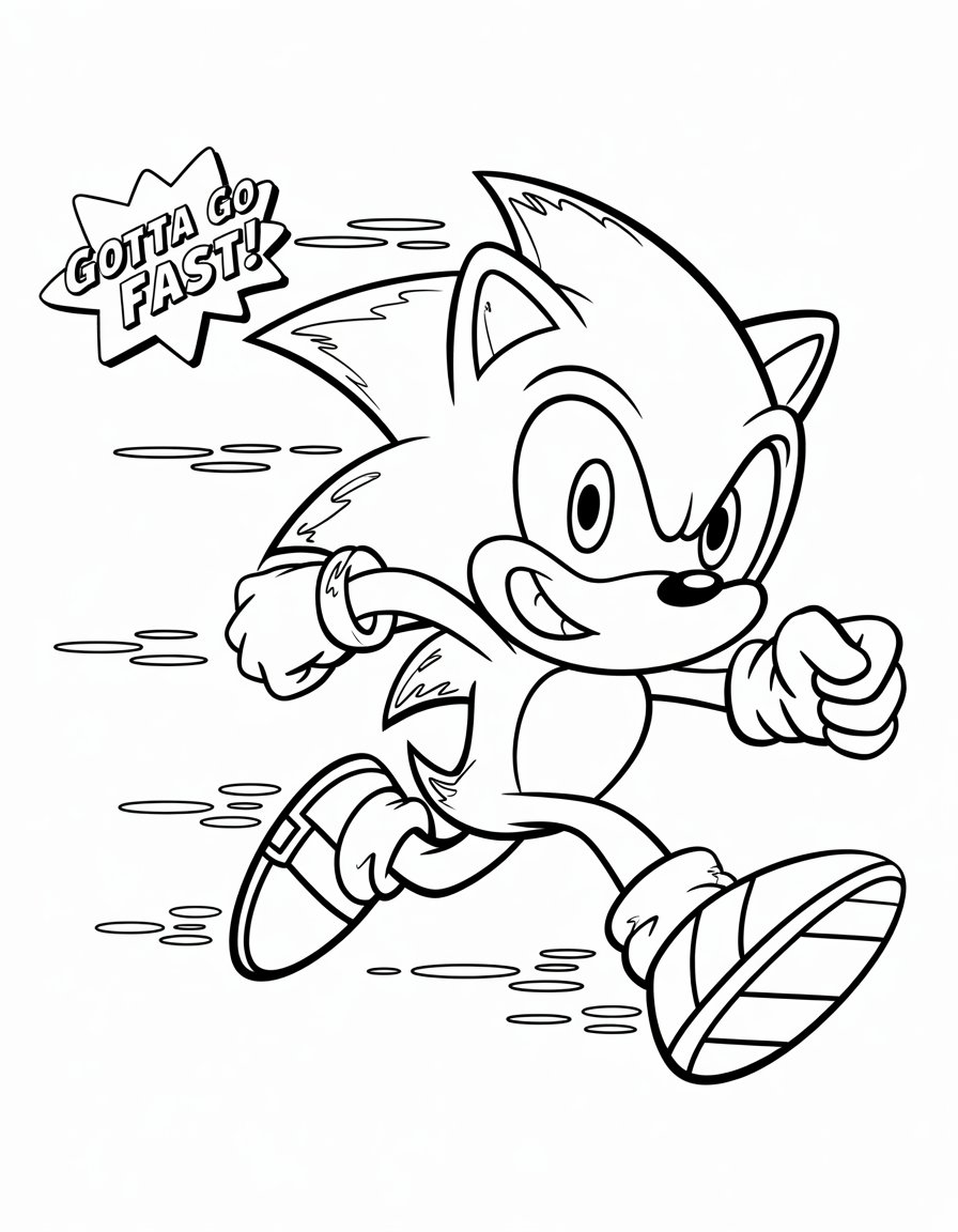 movie sonic coloring page