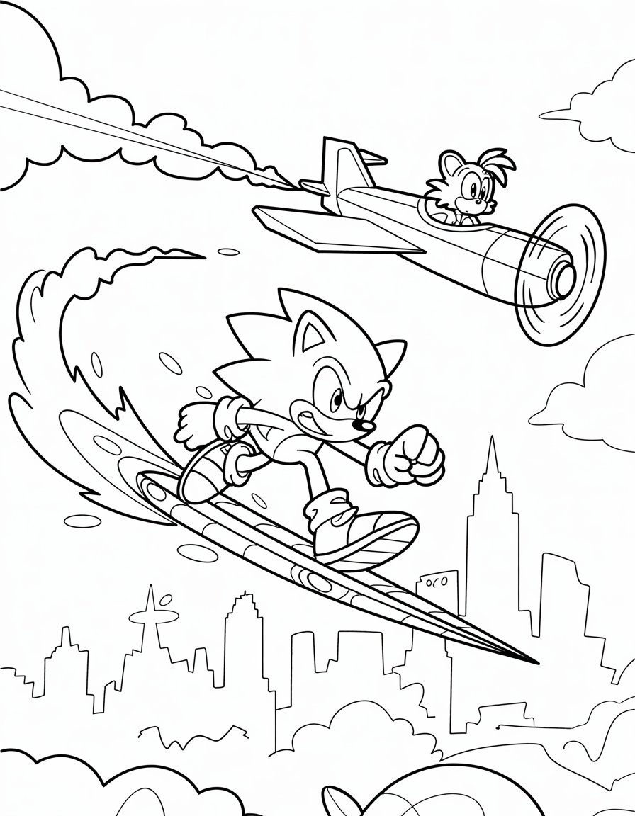 sonic adventure 2 coloring page