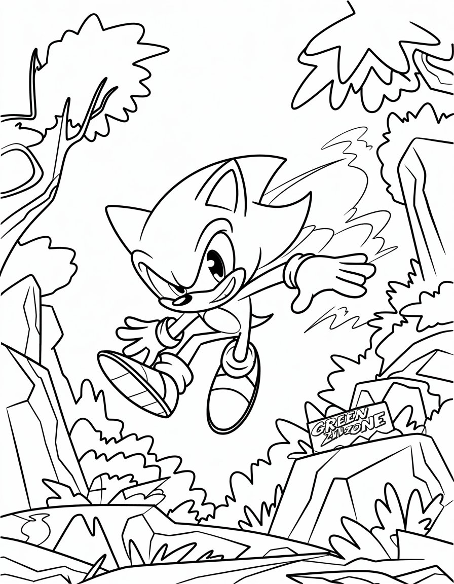 sonic boom coloring page