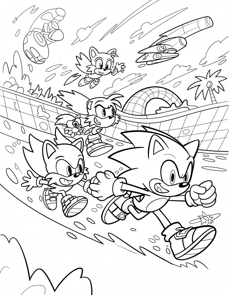 sonic mania coloring page