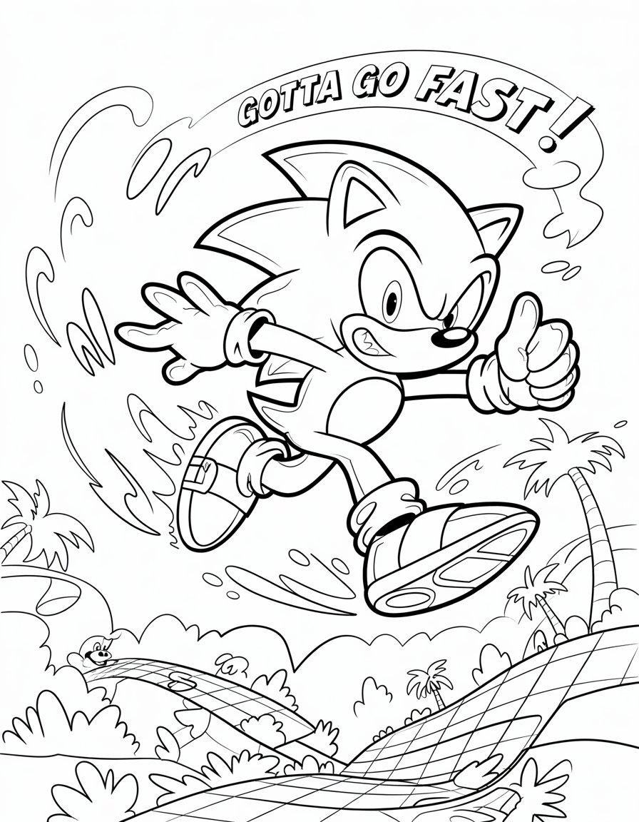 sonic movie 2 coloring page
